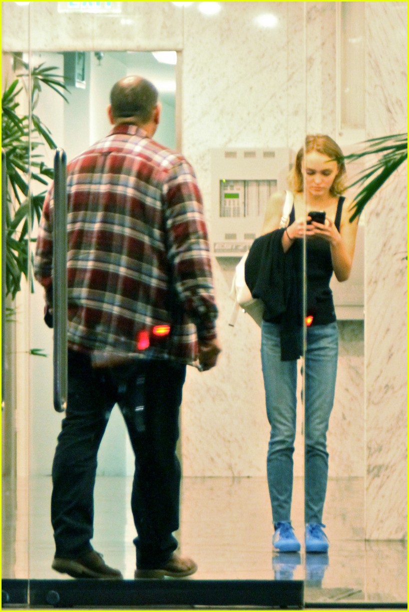 lily rose depp leaves meeting in weho 15