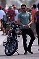 zac efron films baywatch on motorcycle 07