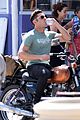 zac efron films baywatch on motorcycle 17