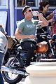 zac efron films baywatch on motorcycle 18