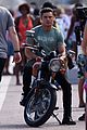 zac efron films baywatch on motorcycle 28