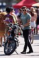 zac efron films baywatch on motorcycle 42