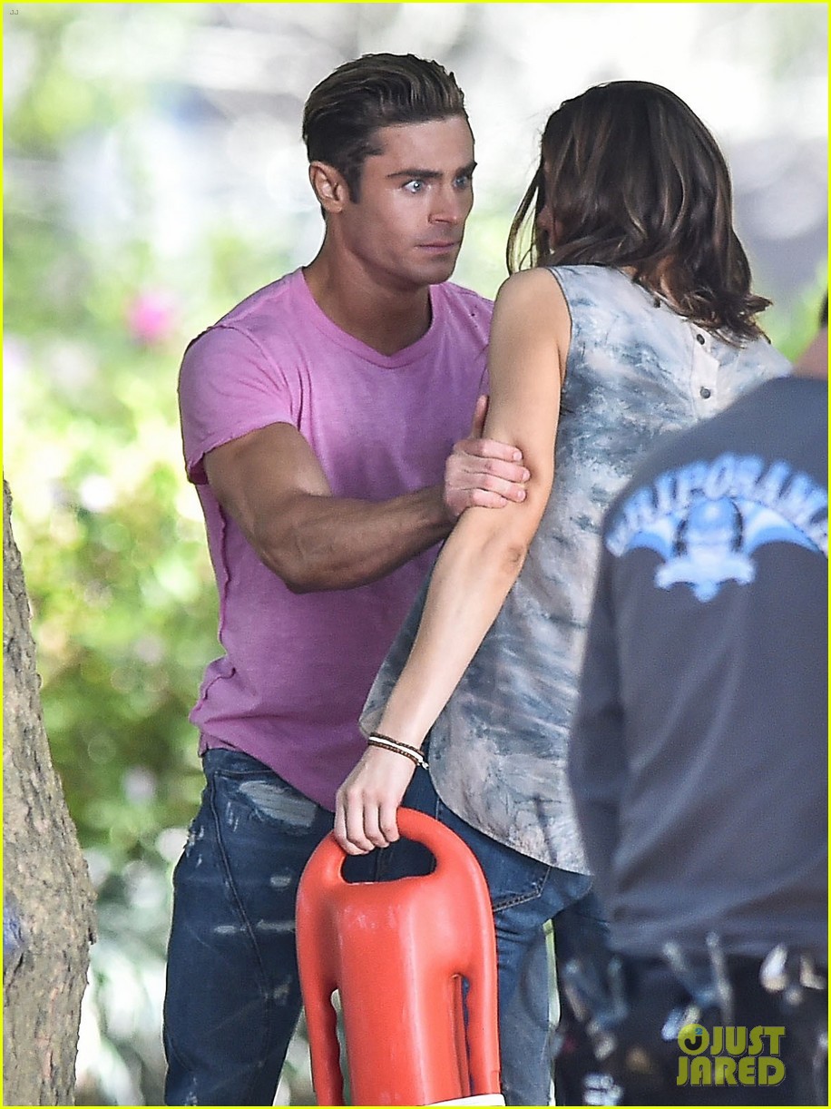 zac efron the rock film baywatch on a scooter 62
