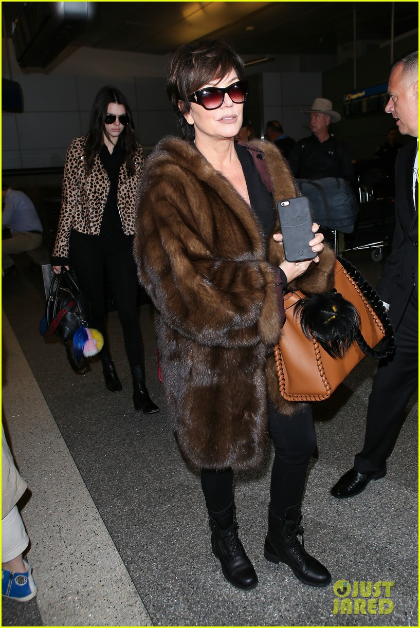 kris jenner spots kendall at the airport 02