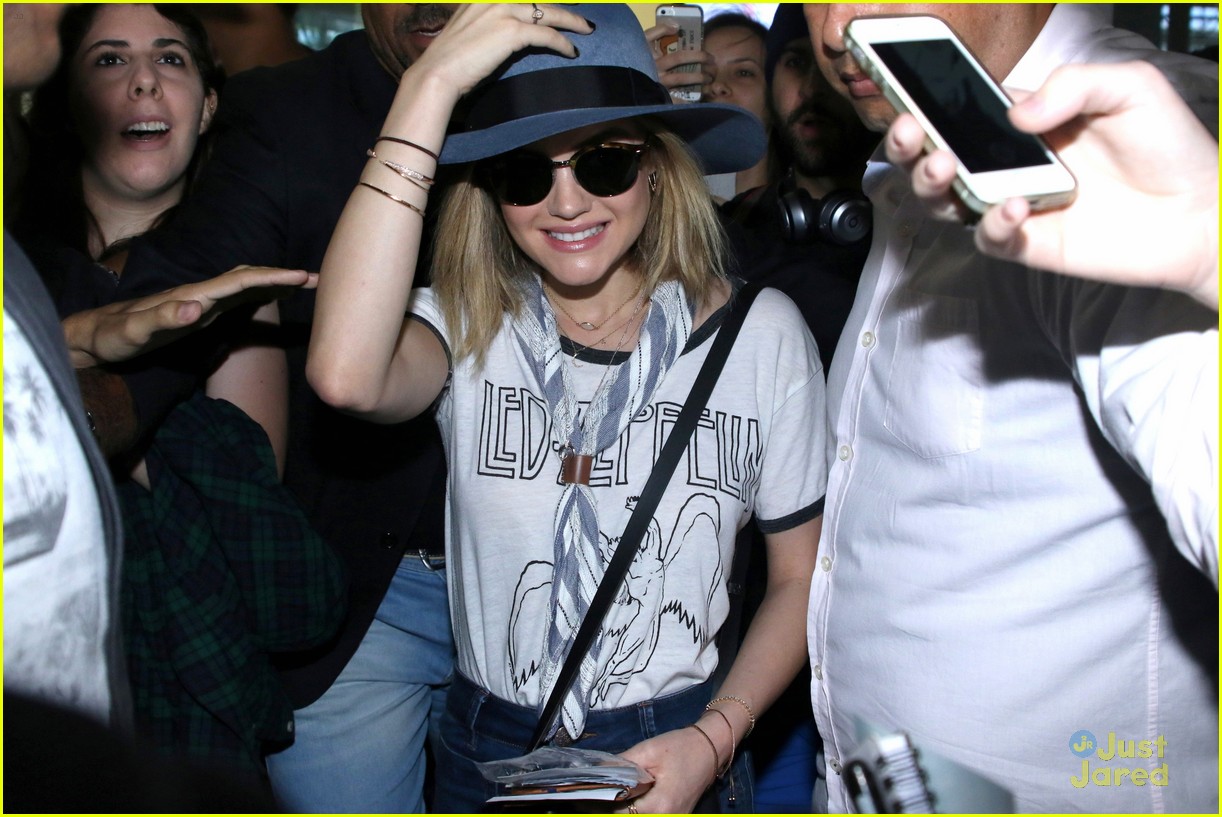 lucy hale brazil arrival shopping before convention 01
