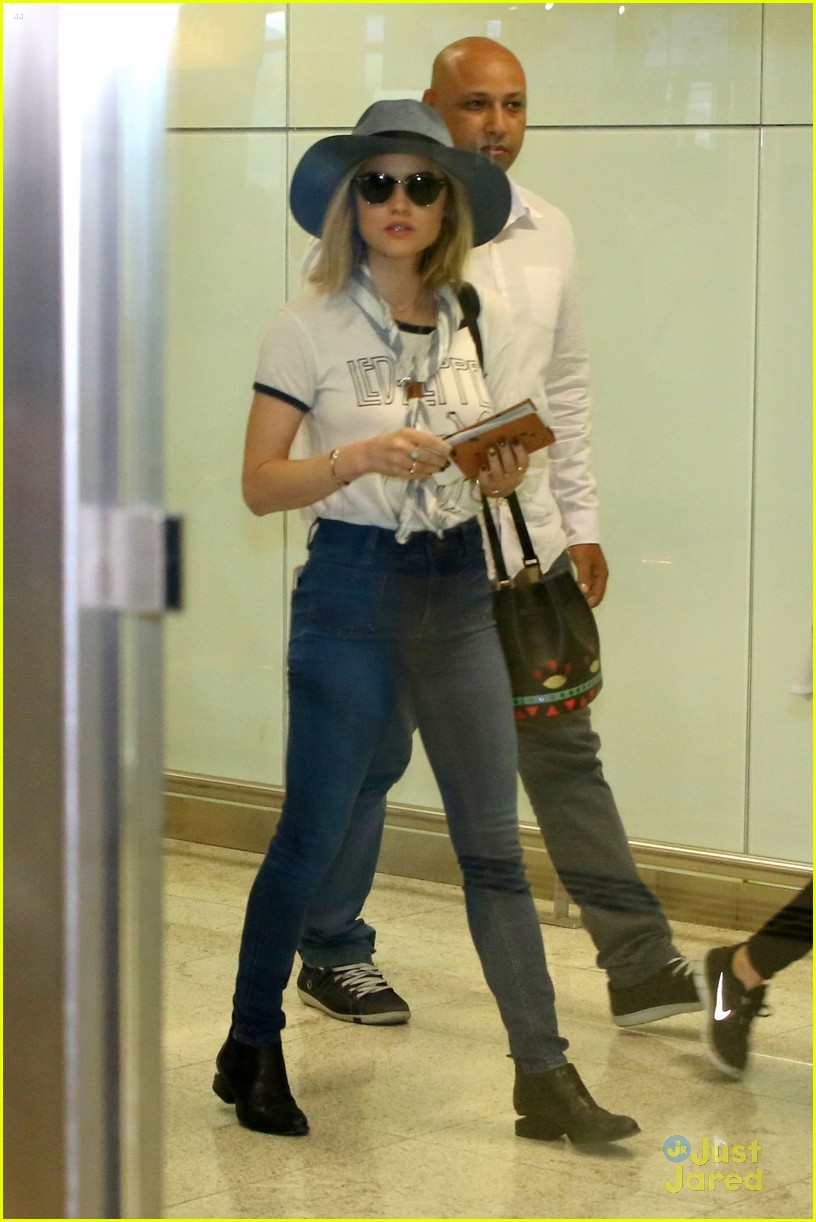 lucy hale brazil arrival shopping before convention 09