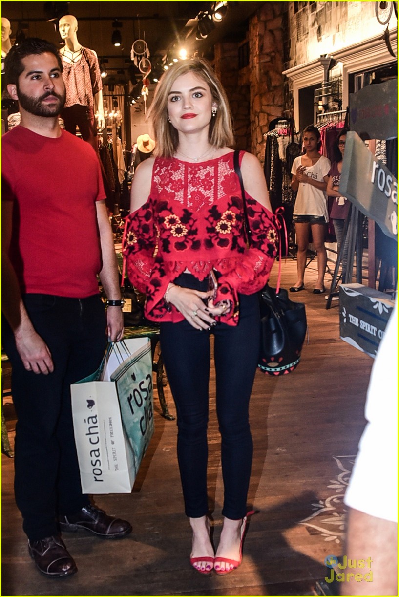lucy hale brazil arrival shopping before convention 17