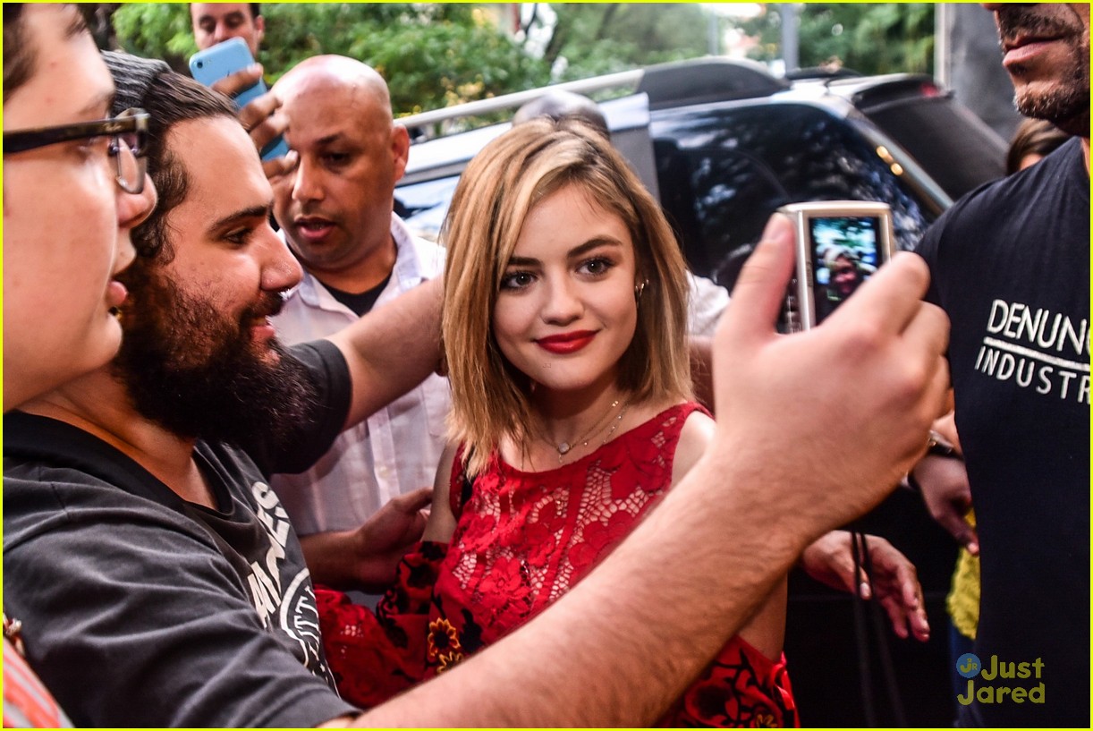 lucy hale brazil arrival shopping before convention 18