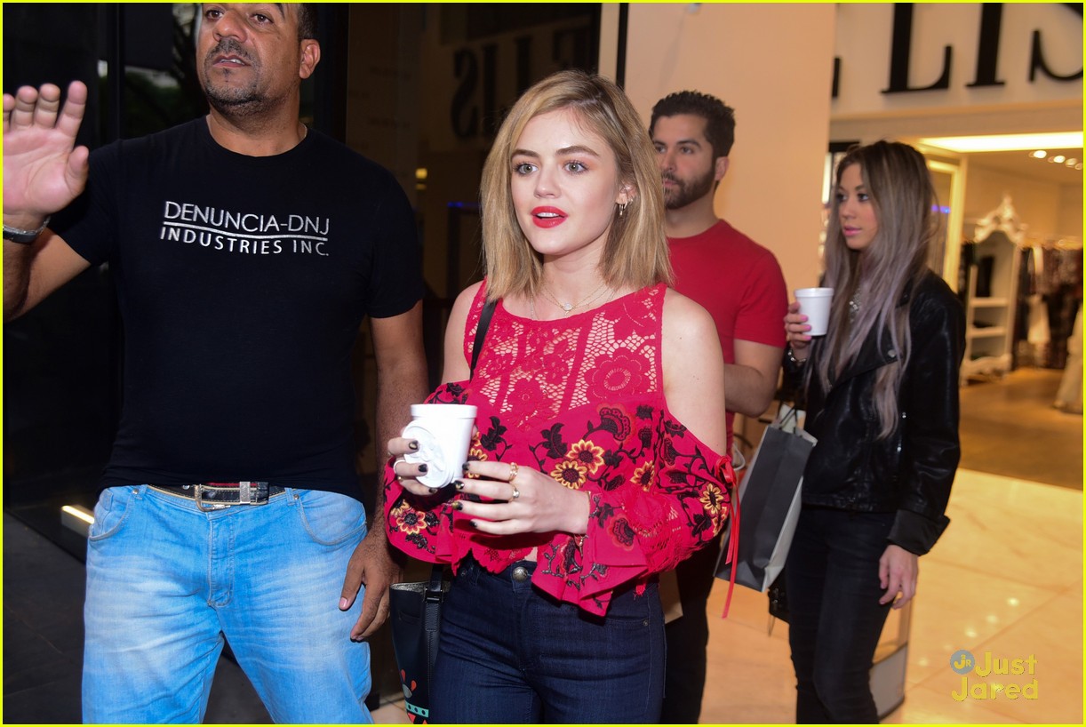 lucy hale brazil arrival shopping before convention 21