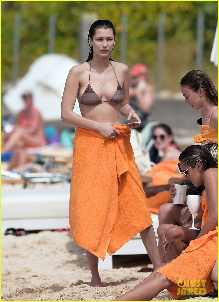 bella hadid shows off bikini bod in st barts 12