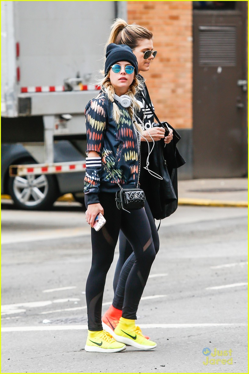 ashley benson fought for haleb writers room nyc workout 02