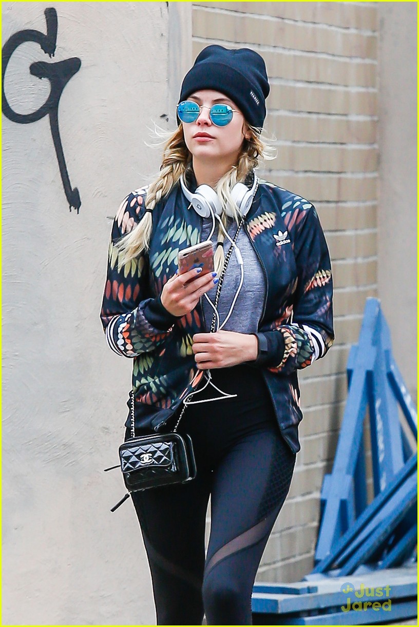 ashley benson fought for haleb writers room nyc workout 03