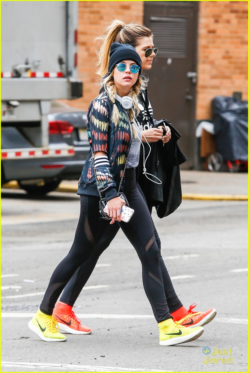 ashley benson fought for haleb writers room nyc workout 07