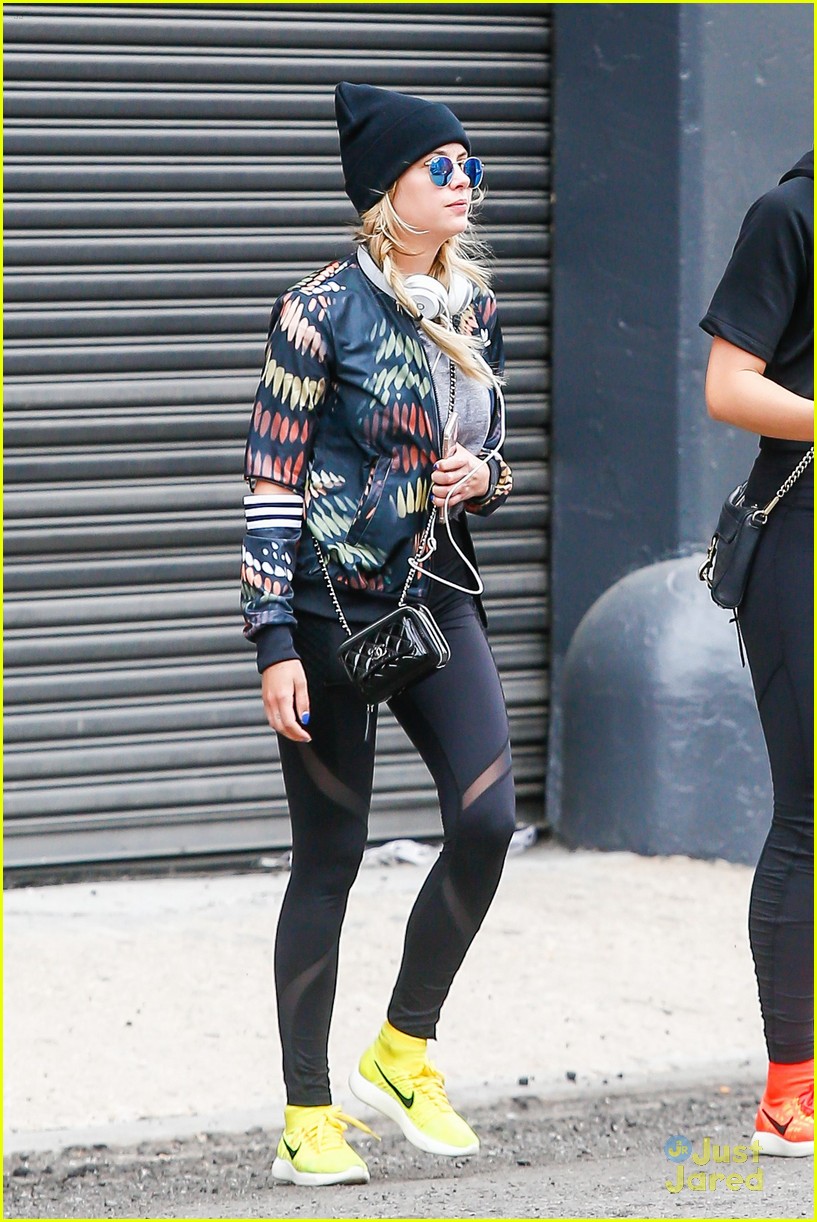 ashley benson fought for haleb writers room nyc workout 09