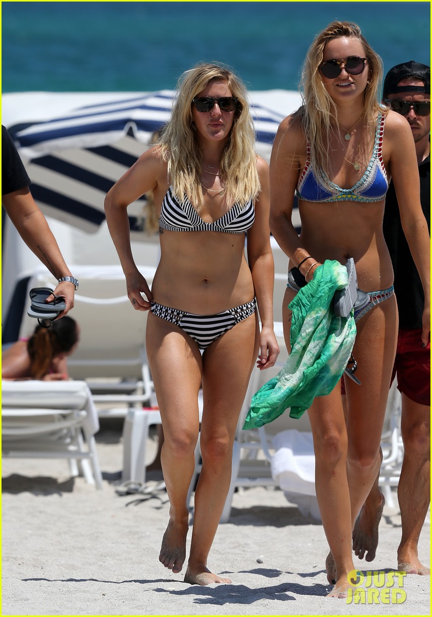 ellie goulding lounges beachside last day miami 29