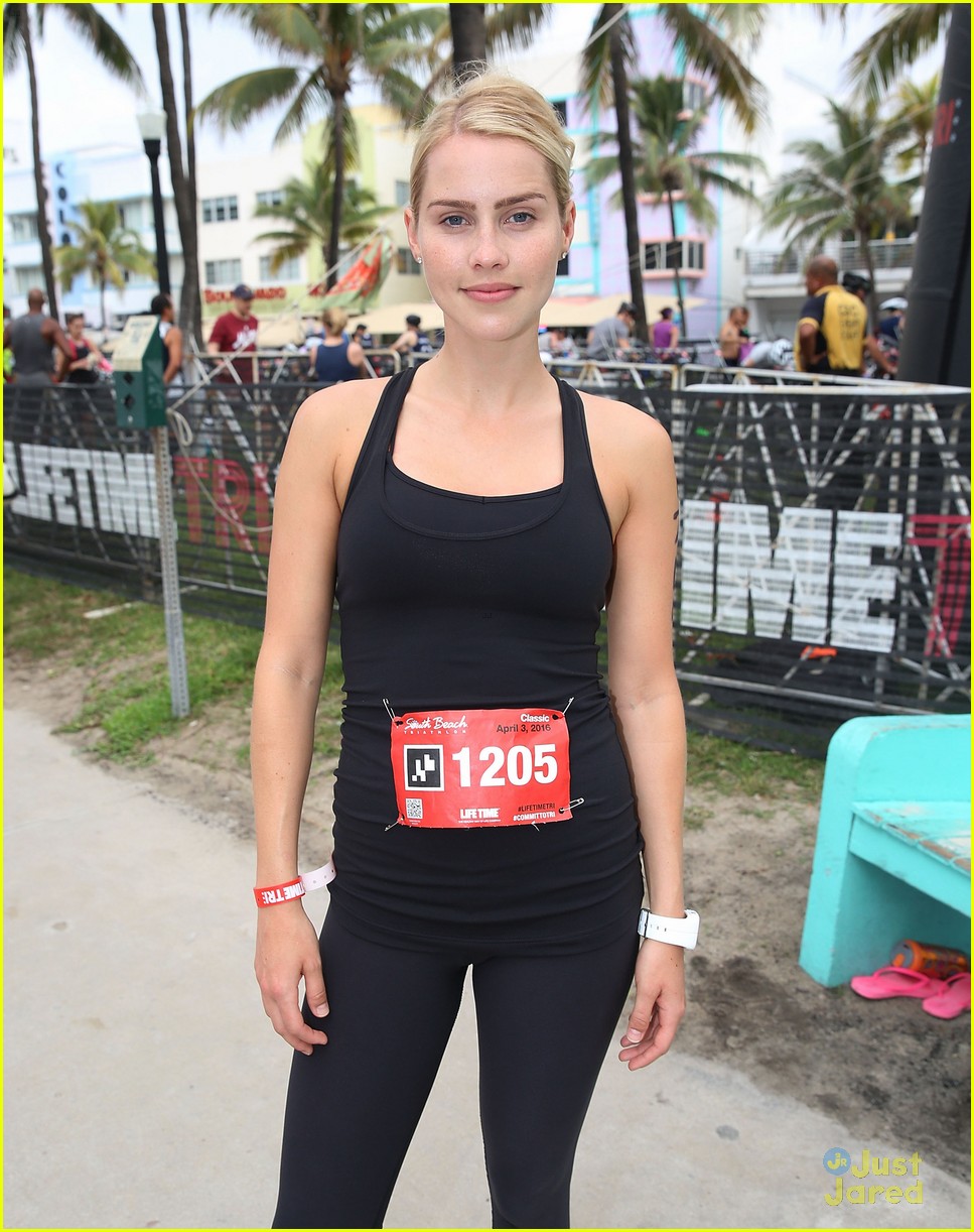 claire holt steven r mcqueen compete in triathlon together 12