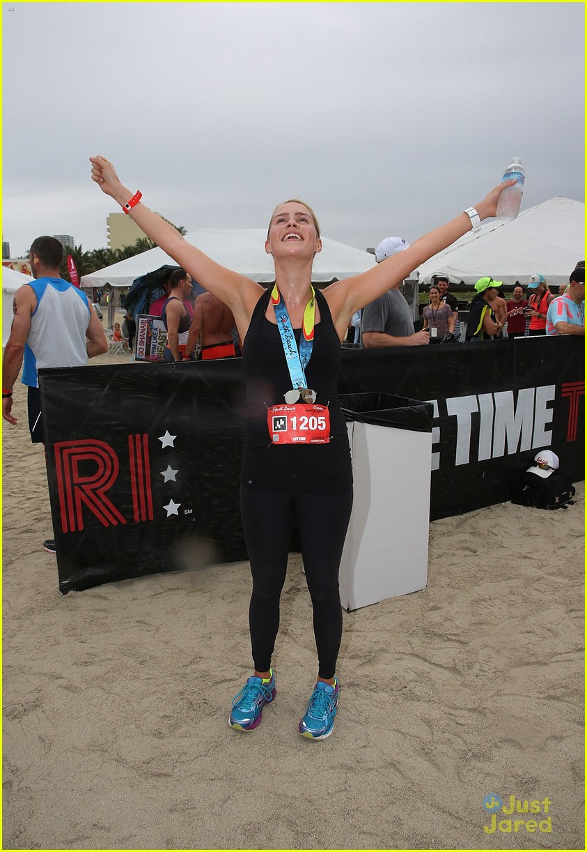 claire holt steven r mcqueen compete in triathlon together 14