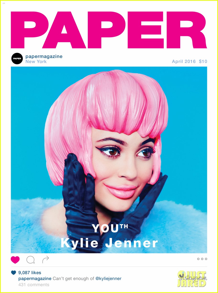 kylie jenner covers paper mag youth issue