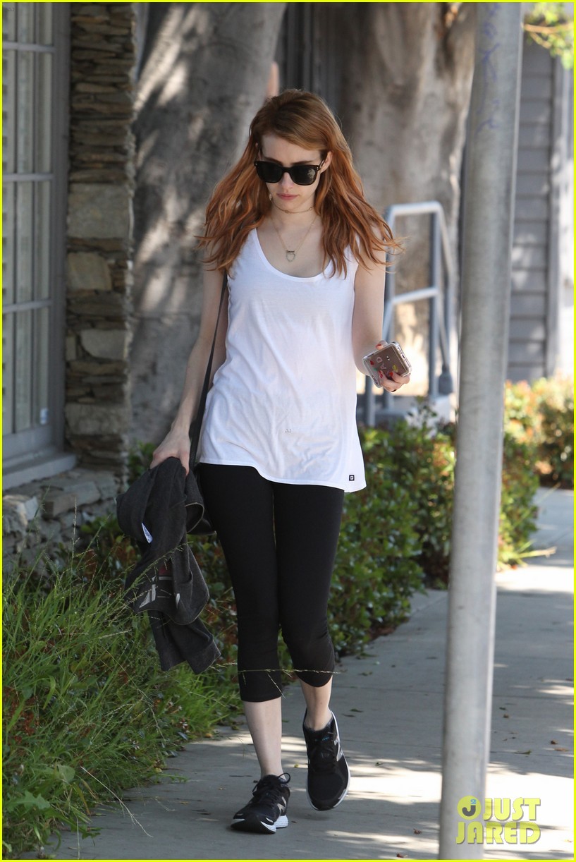 emma roberts starts week with workout 13