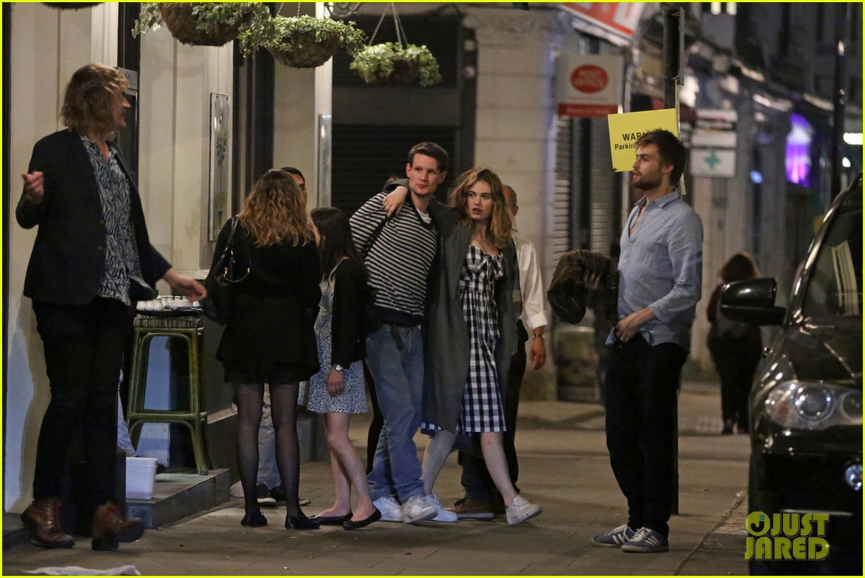 lily james matt smith enjoy night out with douglas booth 02
