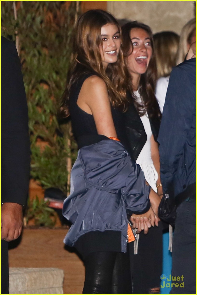 kaia gerber presley gerber opening event mom stuff disappears 17
