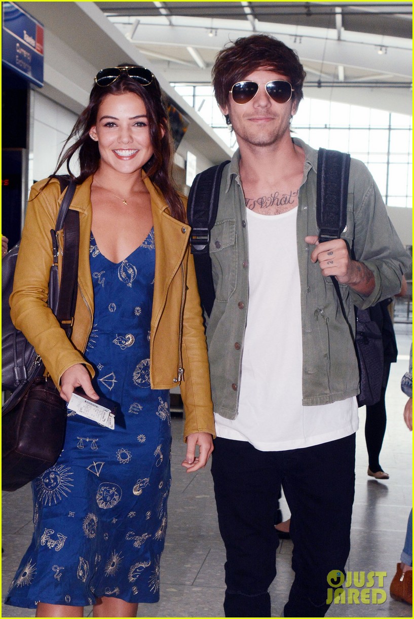 louis tomlinson danielle campbell heathrow airport after wedding 01