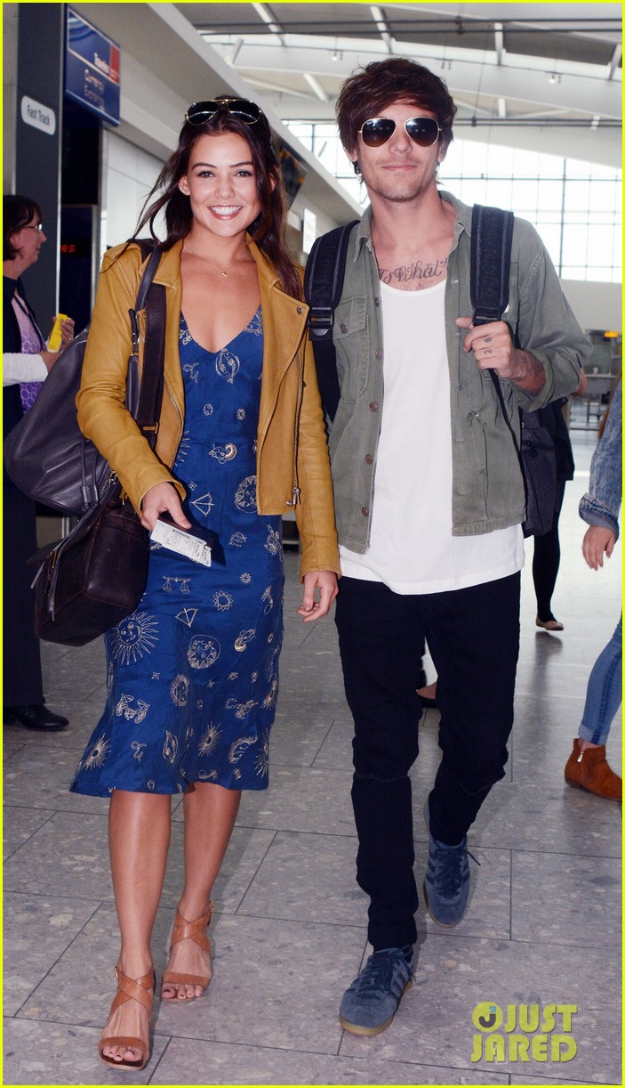louis tomlinson danielle campbell heathrow airport after wedding 07