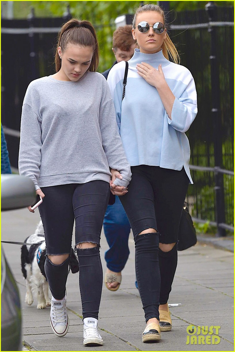 perrie edwards sister caitlin memorial day london 02