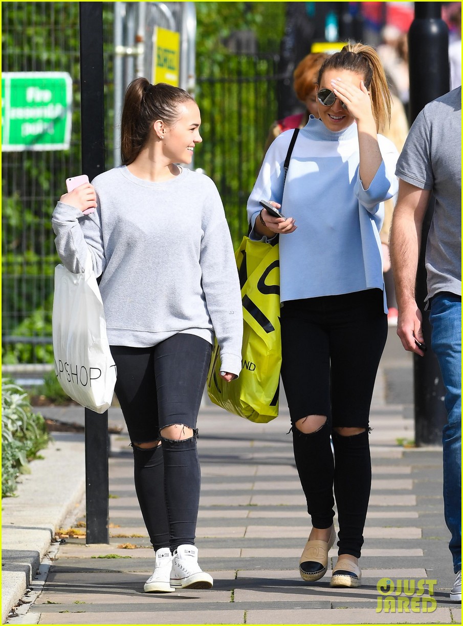 perrie edwards sister caitlin memorial day london 12