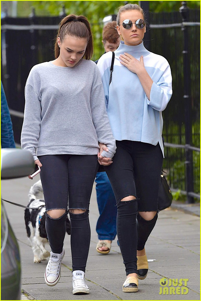perrie edwards sister caitlin memorial day london 21