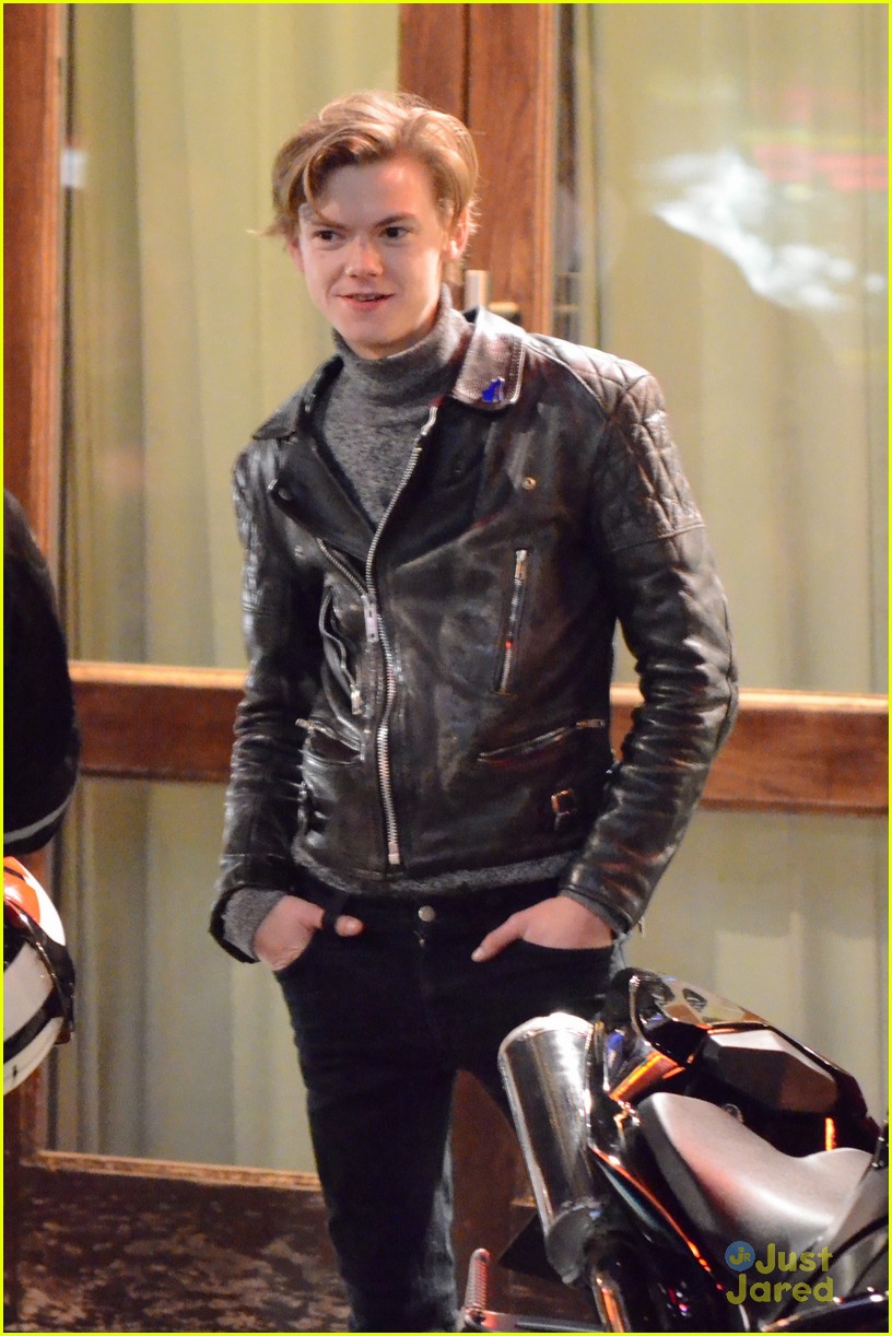 Thomas Brodie Sangster Goes Out For Motorcycle Ride in London