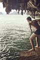 ansel elgort bares ripped body while shirtless in thailand 13