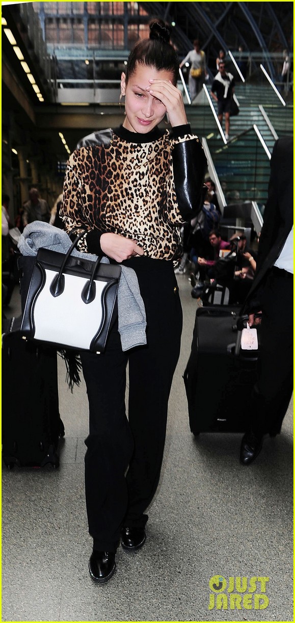 bella hadid arrives in london after paris fashion week 03