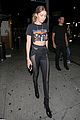 gigi hadid kendall jenner match in rock band crop tops 01