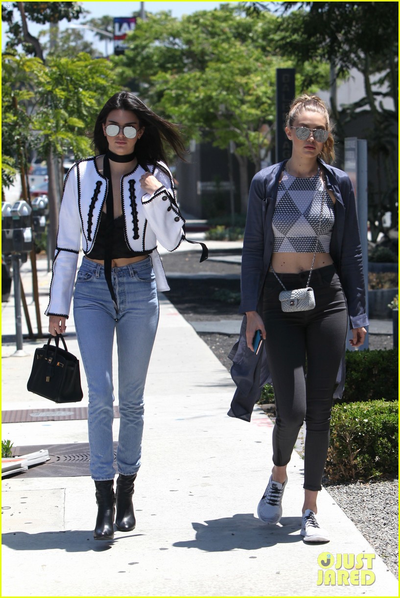 kendall jenner gigi hadid out sunny west hollywood 14