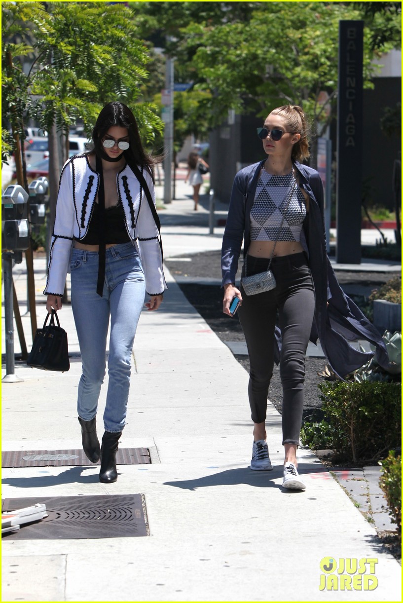 kendall jenner gigi hadid out sunny west hollywood 41