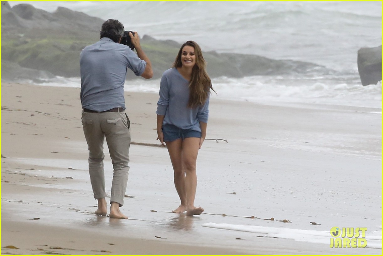 lea michele goes topless for photo shoot on the beach 17
