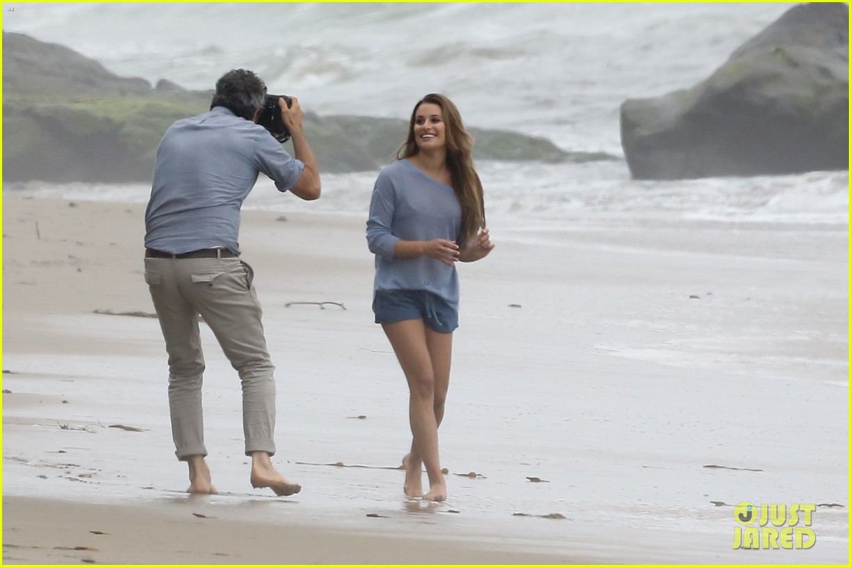 lea michele goes topless for photo shoot on the beach 25
