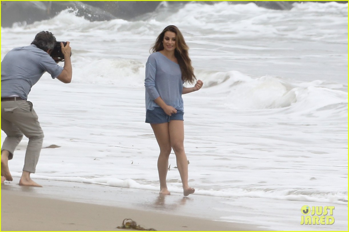 lea michele goes topless for photo shoot on the beach 26