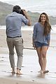lea michele goes topless for photo shoot on the beach 01