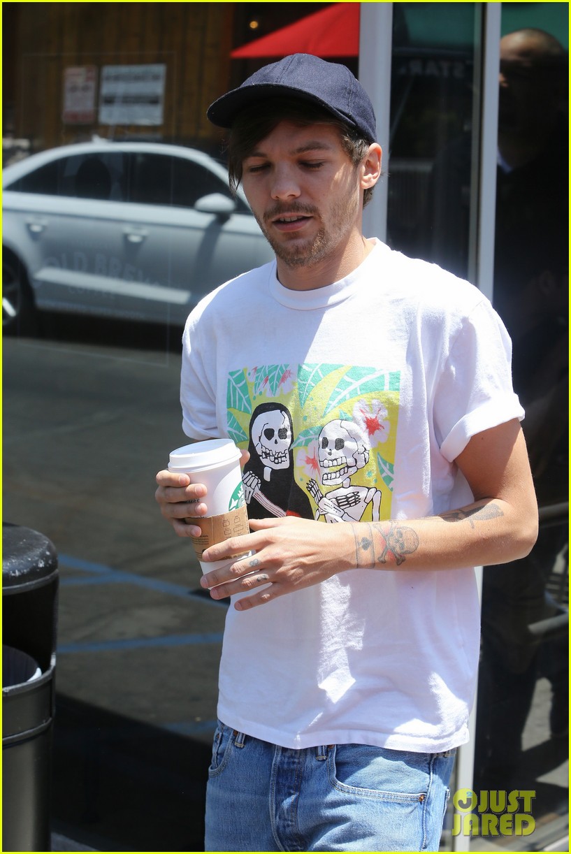 louis tomlinson goes barefoot at starbucks danielle campbell celebrated dcoms 11
