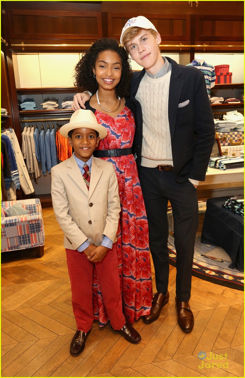 yara shahidi nolan gould more brooks brothers fathers day event 03