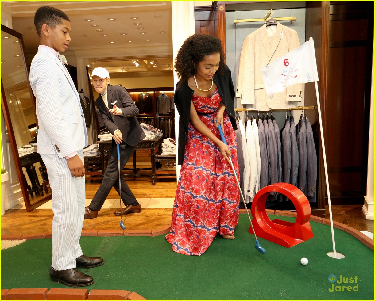 yara shahidi nolan gould more brooks brothers fathers day event 08