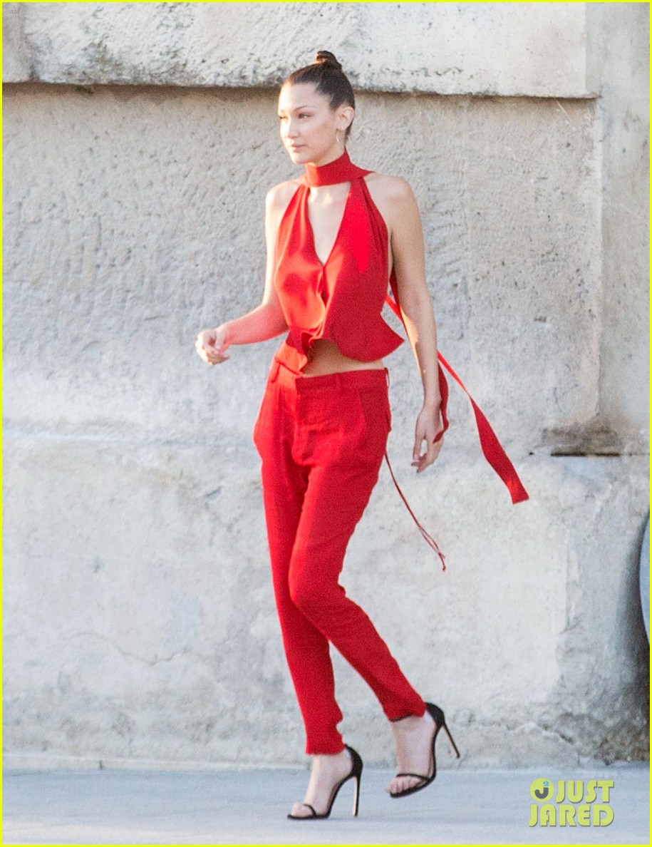 bella hadid lunch dinner out paris happy life tweets 09