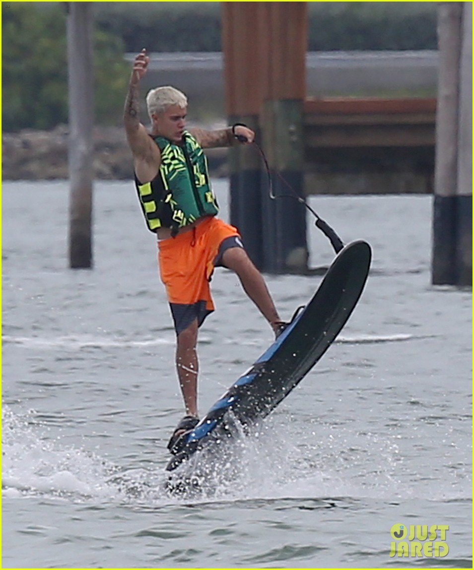 Justin Bieber Goes Wakeboarding in Just His Boxers!: Photo 991487, Ashley  Benson, Justin Bieber, Ryan Good, Shirtless Pictures