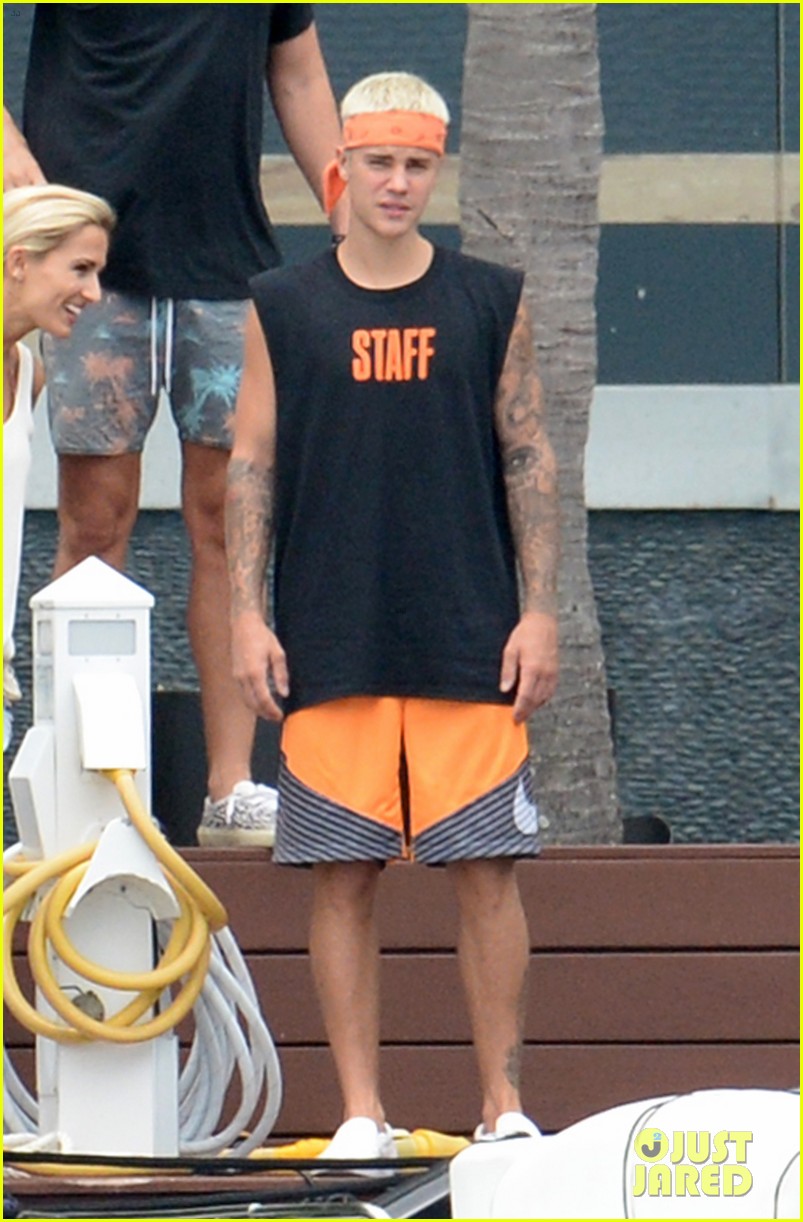 Justin Bieber Goes Wakeboarding in Just His Boxers!: Photo 991494, Ashley  Benson, Justin Bieber, Ryan Good, Shirtless Pictures