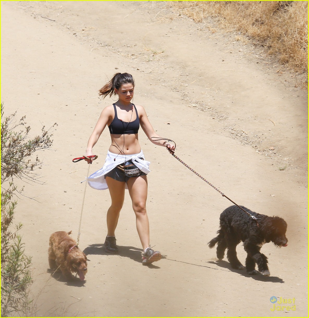 danielle campbell hike with her dogs 39
