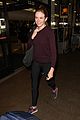 danielle panabaker hides engagement ring lax airport 01