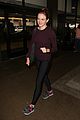 danielle panabaker hides engagement ring lax airport 06