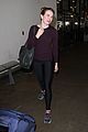 danielle panabaker hides engagement ring lax airport 12